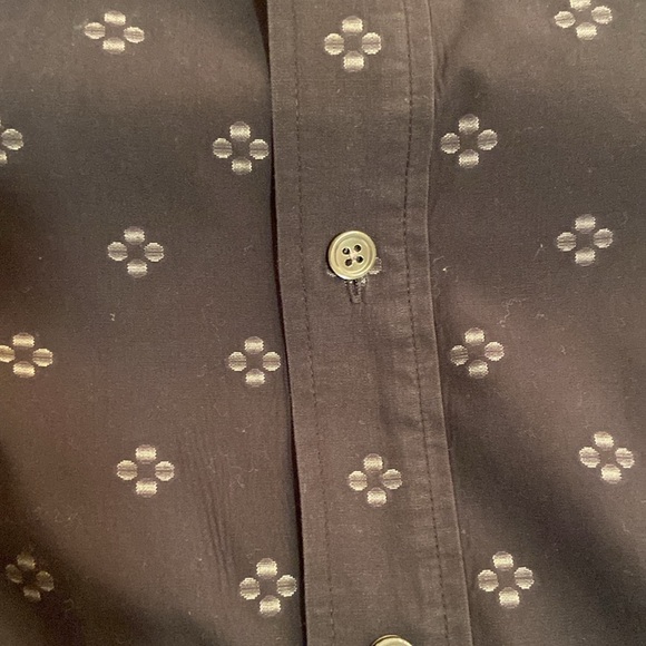 Patterned Theory silver and blk tuxuedo shirt - Picture 5 of 5